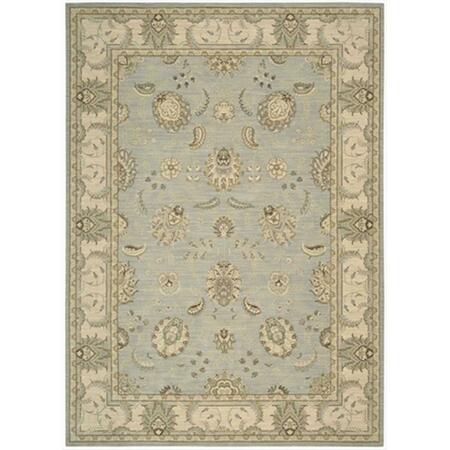 NOURISON Persian Empire Area Rug Collection Aqua 5 Ft 3 In. X 7 Ft 5 In. Rectangle 99446254191